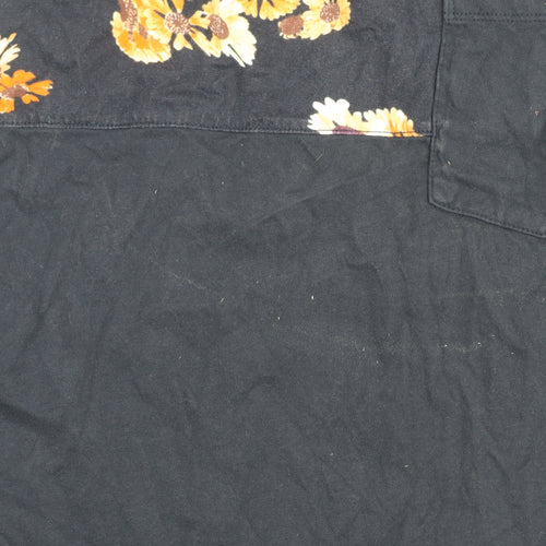 Vans Mens Navy Floral Sleeveless Cotton Tank Top XL