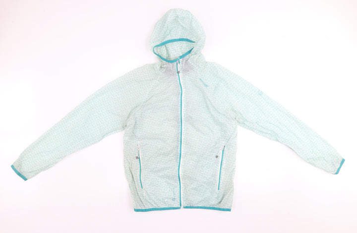 Regatta Womens Blue Lightweight Hooded Windbreaker Jacket UK 12
