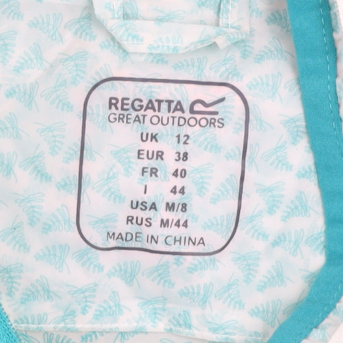Regatta Womens Blue Lightweight Hooded Windbreaker Jacket UK 12