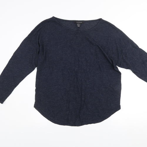 Atmosphere Women Blue Size 14 Relaxed Knit Pullover Jumper