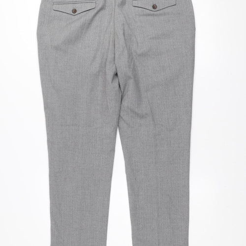 Next Mens Grey Regular Fit Chino Trousers 36W 31L