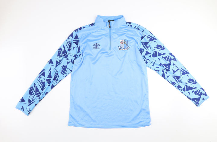 Umbro Men's Blue Long Sleeve 1/4 Zip Sports Sweatshirt Size L
