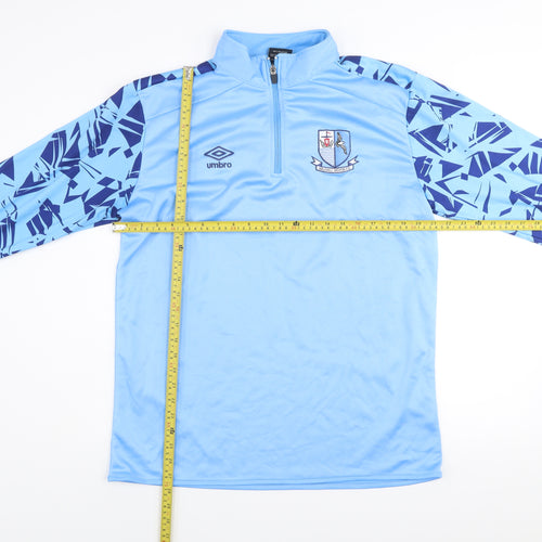 Umbro Men's Blue Long Sleeve 1/4 Zip Sports Sweatshirt Size L