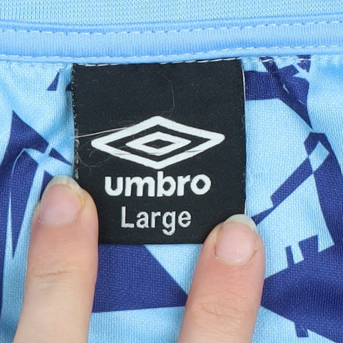 Umbro Men's Blue Long Sleeve 1/4 Zip Sports Sweatshirt Size L