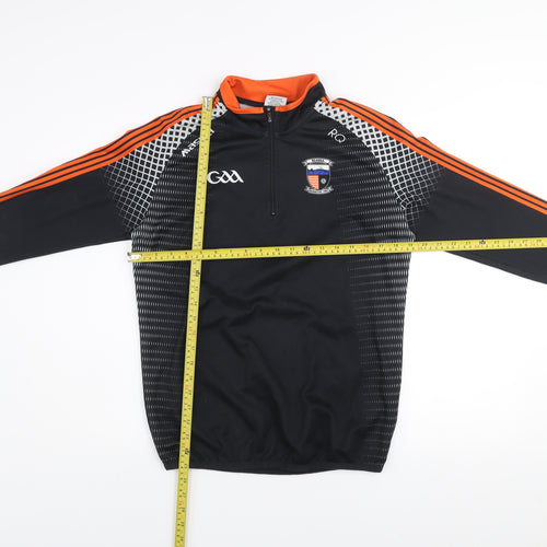 Masita Boys Black 13-14 Years 1/4 Zip Sports Sweatshirt