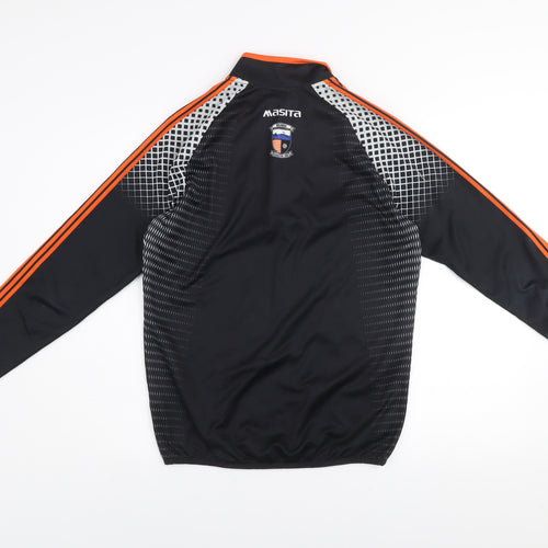 Masita Boys Black 13-14 Years 1/4 Zip Sports Sweatshirt
