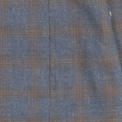 House of Cavani Men's Blue Check Tweed Blazer Jacket 50R