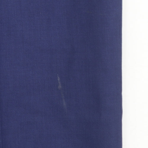 Benetti Men's Blue Slim Fit Wool Blend Dress Trousers Size 36