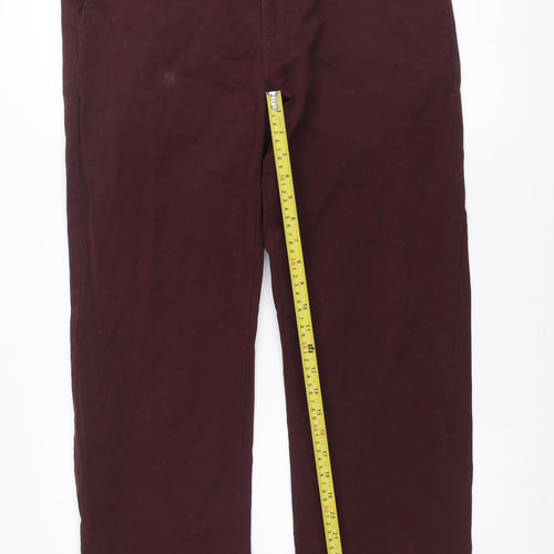 Dunnes Stores Men's Brown 34R Chino Trousers Cotton Blend