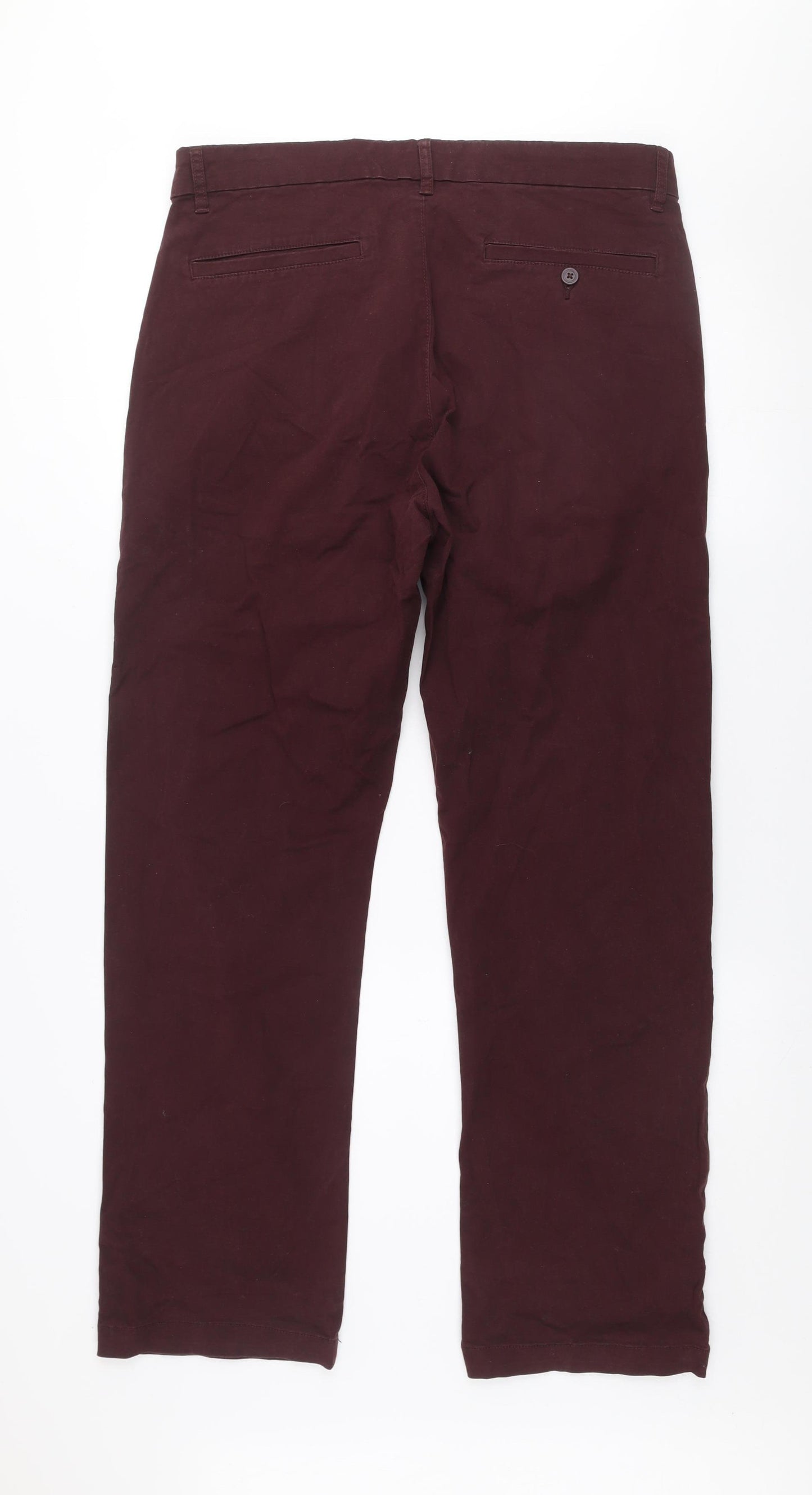 Dunnes Stores Men's Brown 34R Chino Trousers Cotton Blend