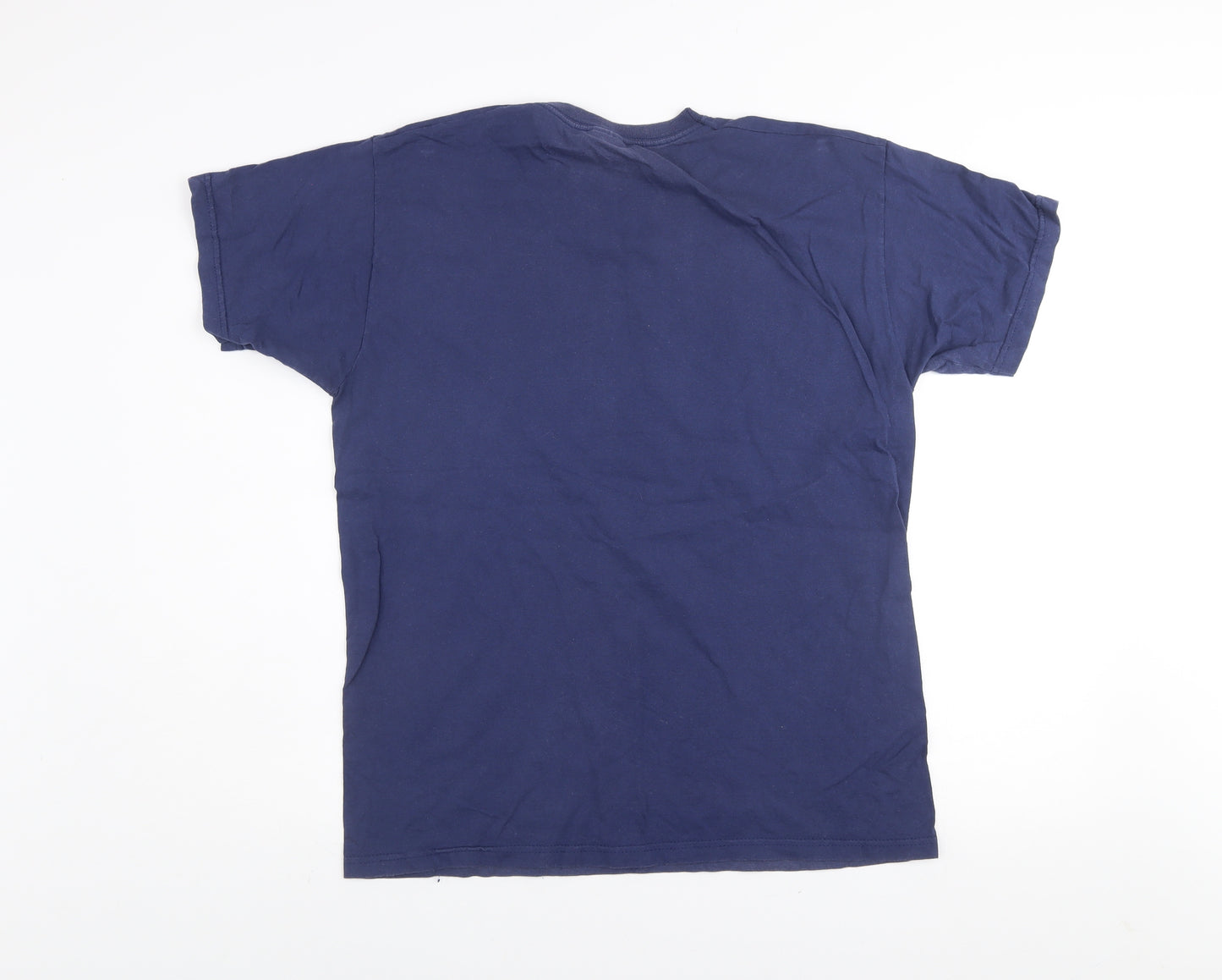 Fruit of the Loom Men's Blue Cotton Graphic Print T-Shirt M