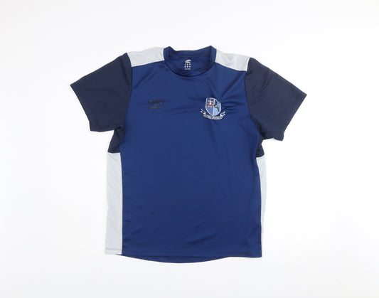 Umbro Men's Blue Colourblock Athletic Football T-Shirt M