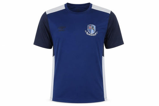 Umbro Men's Blue Colourblock Athletic Football T-Shirt M