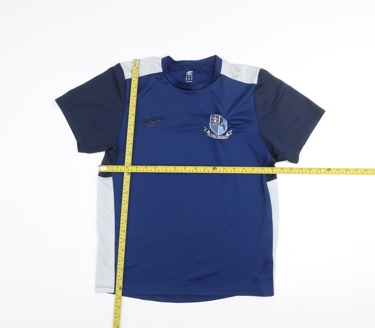 Umbro Men's Blue Colourblock Athletic Football T-Shirt M