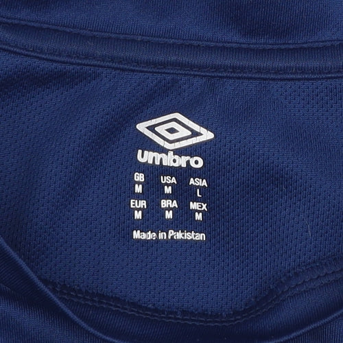 Umbro Men's Blue Colourblock Athletic Football T-Shirt M