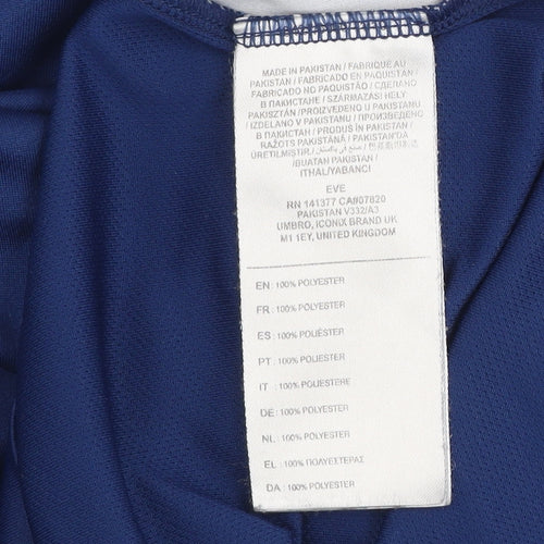 Umbro Men's Blue Colourblock Athletic Football T-Shirt M