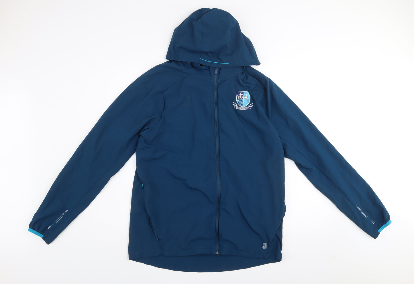 Umbro Men's Blue Hooded Windbreaker Jacket L