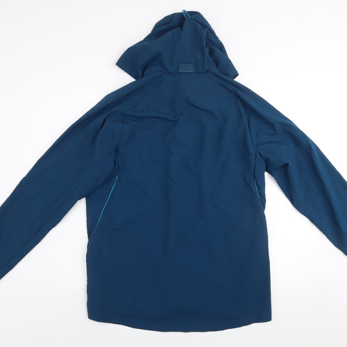 Umbro Men's Blue Hooded Windbreaker Jacket L