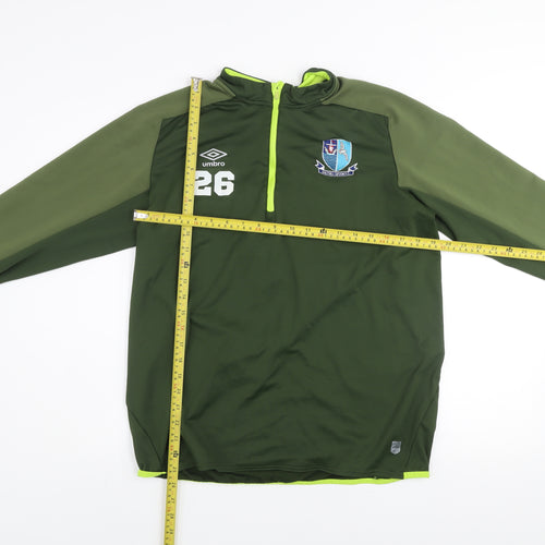 Umbro Men's Green 1/4 Zip Athletic Sweatshirt Size L
