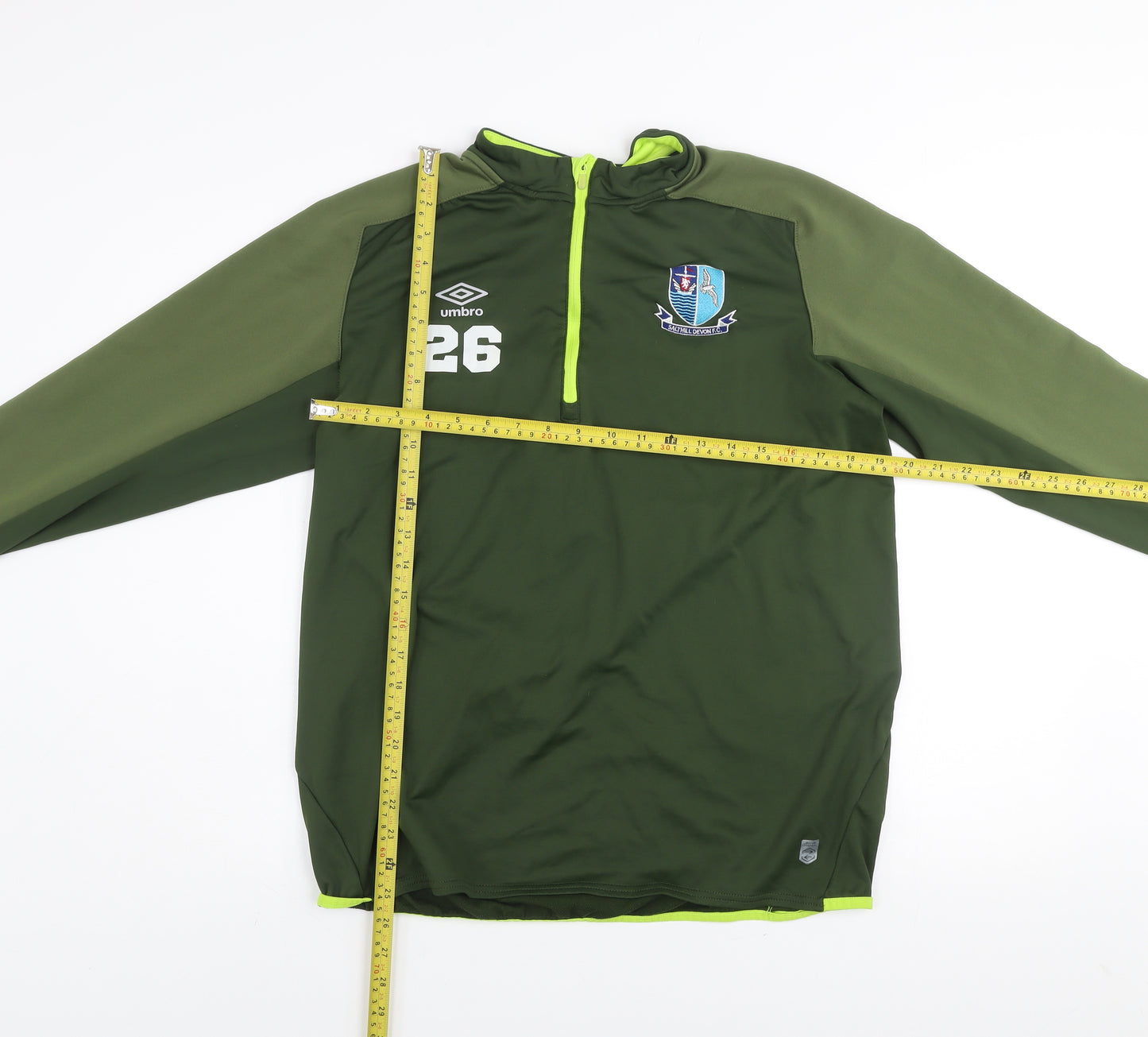 Umbro Men's Green 1/4 Zip Athletic Sweatshirt Size L