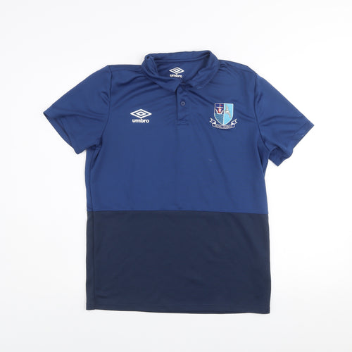 Umbro Men's Blue Polo Activewear Top M Athletic Fit