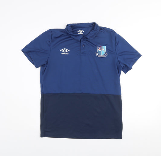 Umbro Men's Blue Polo Activewear Top M Athletic Fit