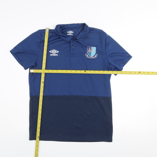Umbro Men's Blue Polo Activewear Top M Athletic Fit