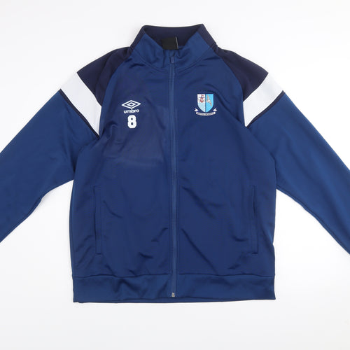 Umbro Men's Blue XL Track Jacket Full Zip Polyester Football Training Top