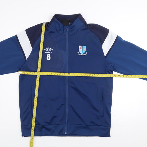 Umbro Men's Blue XL Track Jacket Full Zip Polyester Football Training Top