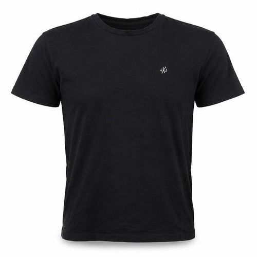 Jack & Jones Mens Black Regular Fit Cotton Crew Neck T-Shirt M
