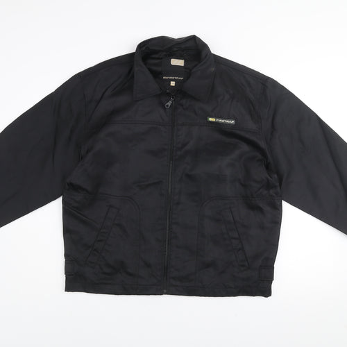 Firetrap Men's Black Nylon Full Zip Basic Jacket Size M