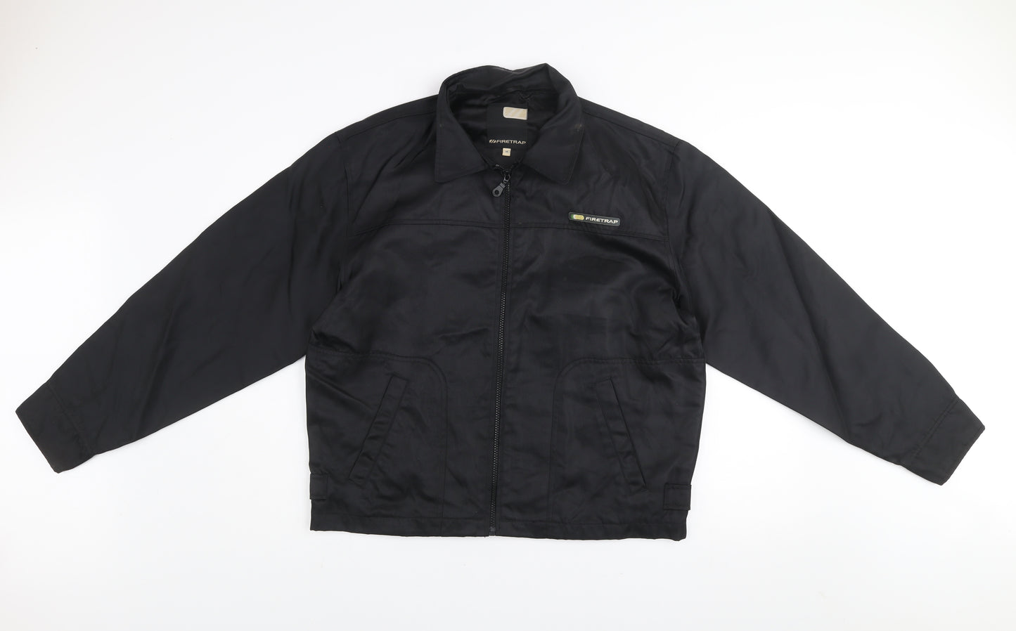 Firetrap Men's Black Nylon Full Zip Basic Jacket Size M