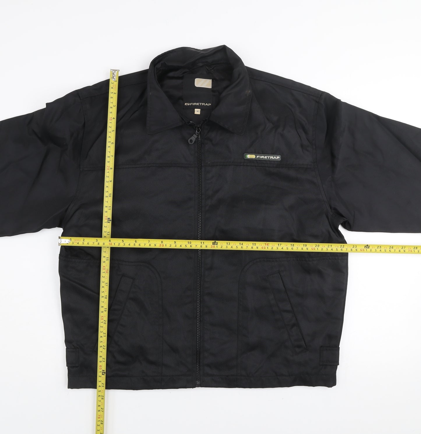 Firetrap Men's Black Nylon Full Zip Basic Jacket Size M