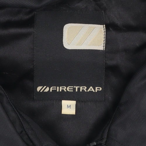 Firetrap Men's Black Nylon Full Zip Basic Jacket Size M