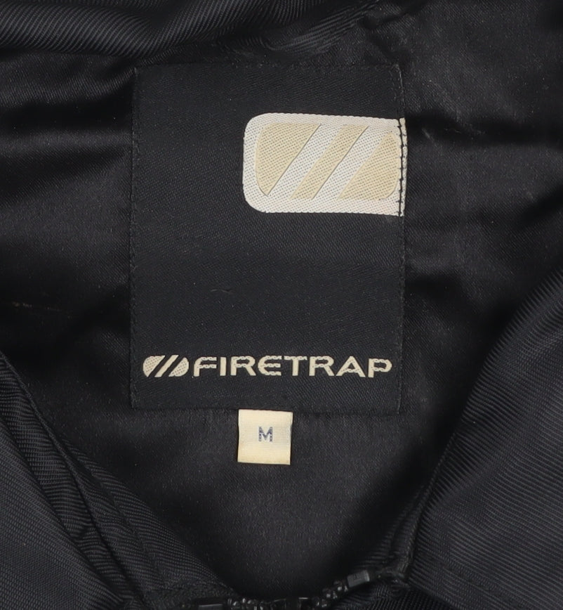 Firetrap Men's Black Nylon Full Zip Basic Jacket Size M