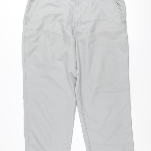 Dunlop Men’s Grey Chino Trousers Size S 36W Regular Fit Casual