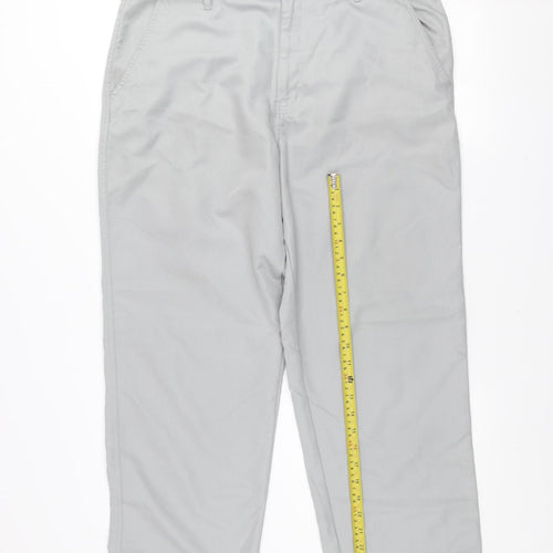 Dunlop Men’s Grey Chino Trousers Size S 36W Regular Fit Casual