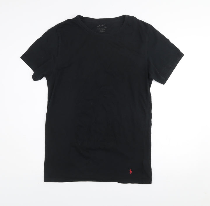 Ralph Lauren Men's Black XL Stretch Cotton Crew Neck T-Shirt
