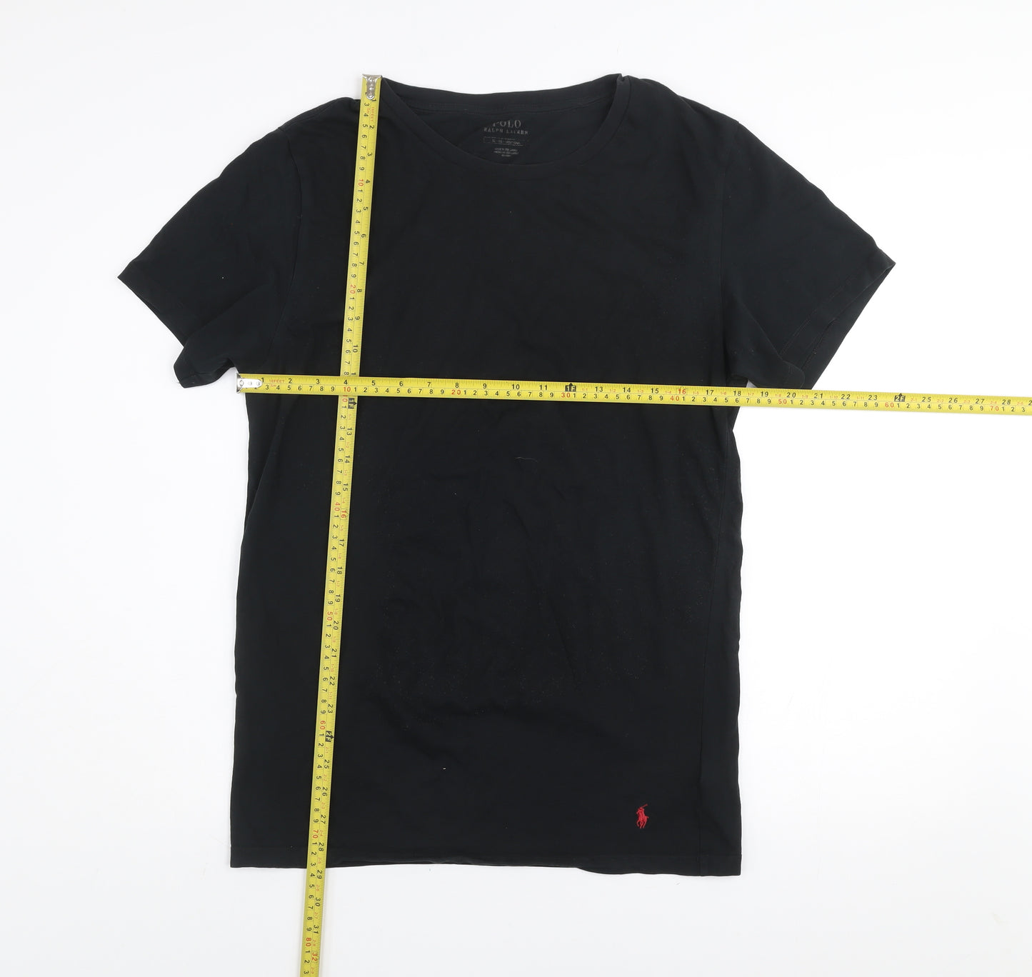 Ralph Lauren Men's Black XL Stretch Cotton Crew Neck T-Shirt