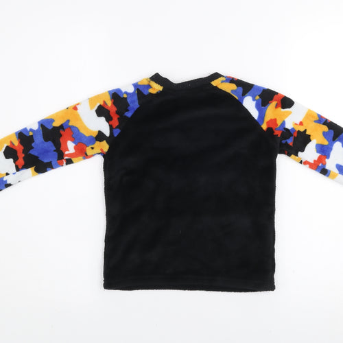 Dunnes Stores Boys Black Multicoloured Fleece Sweatshirt 4-5 Years 'Too Cool'