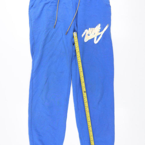 Nike Men's Blue Jogger Sweatpants S Regular Fit Cotton Blend