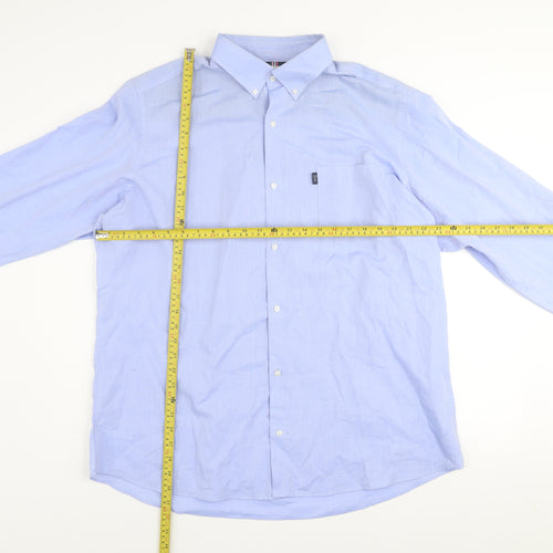 Next Men's Blue Slim Fit 2XL Button-Down Long Sleeve Formal Shirt