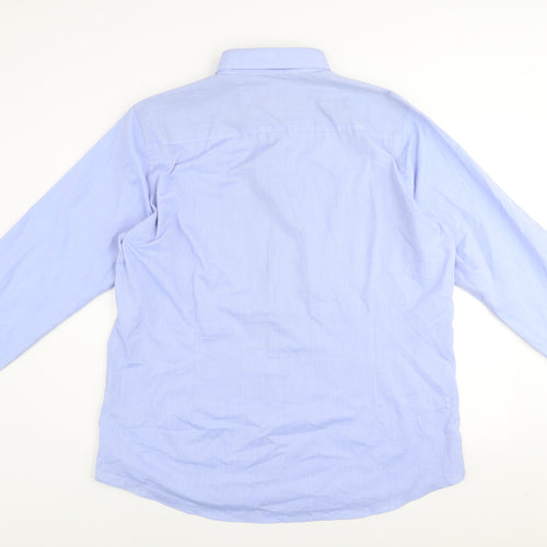 Next Men's Blue Slim Fit 2XL Button-Down Long Sleeve Formal Shirt