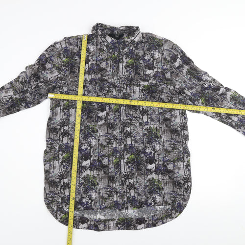 Next Womens Multicoloured Floral Long Sleeve Tunic Shirt Size 14