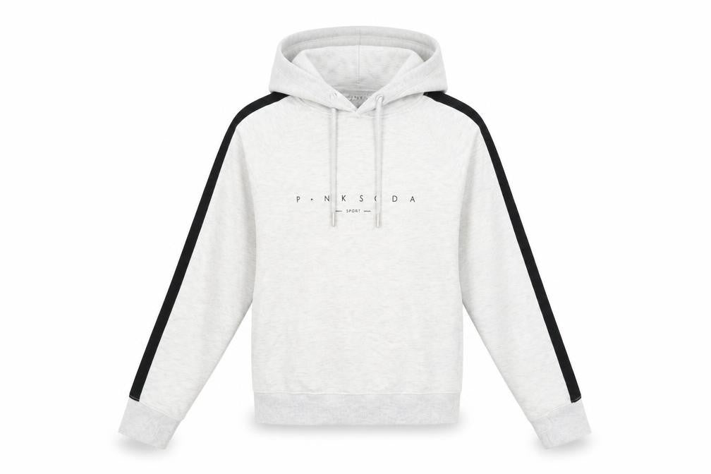 Pink Soda Sport Women's Grey Hoodie UK 8 Raglan Sleeve Athletic Fit