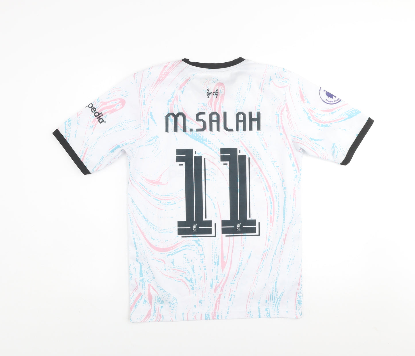 Nike Boys White Liverpool FC Football Jersey T-Shirt Size 176 Dri-FIT