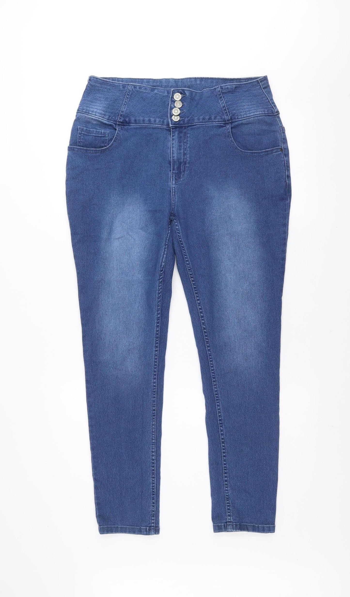 Maxcares Men’s Blue Slim Fit Stretch Denim Jeans Size 36