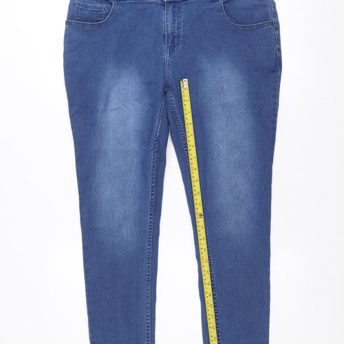 Maxcares Men’s Blue Slim Fit Stretch Denim Jeans Size 36