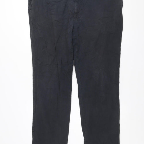 Atelier Gardeur Men's Black 42R Chino Trousers Cotton Blend