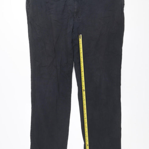 Atelier Gardeur Men's Black 42R Chino Trousers Cotton Blend